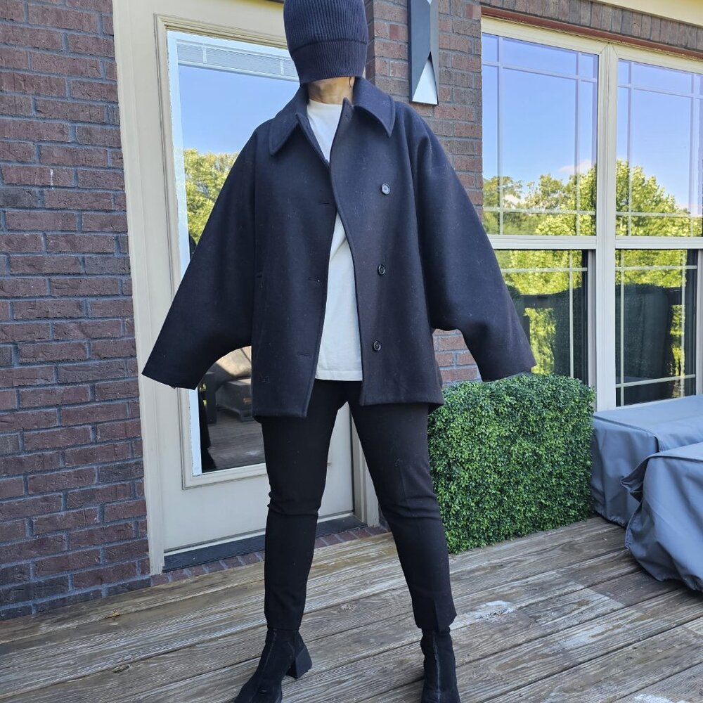 Zara Black Short Pea Coat